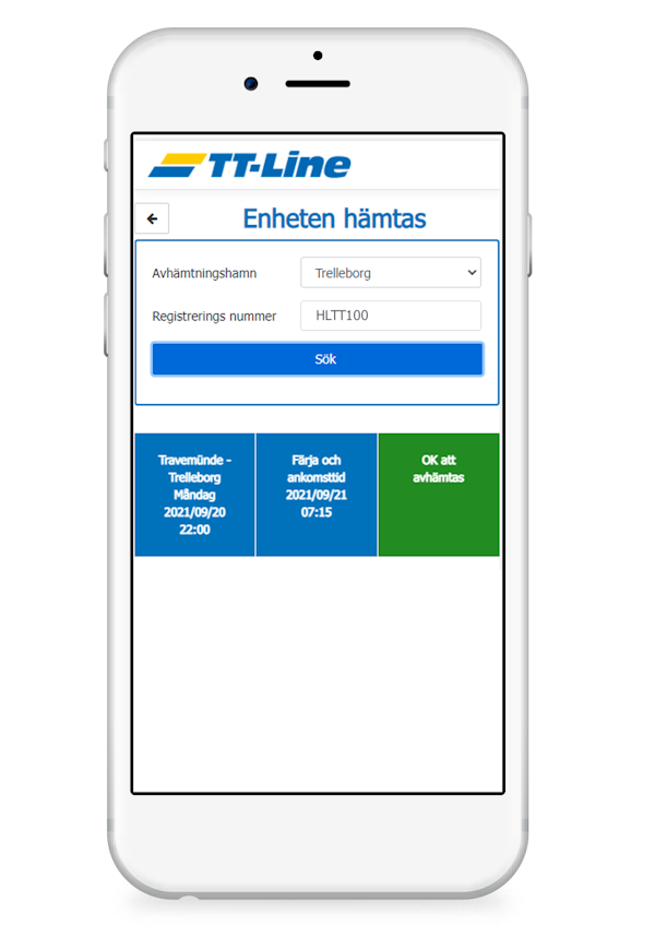 Status på din transportenhet