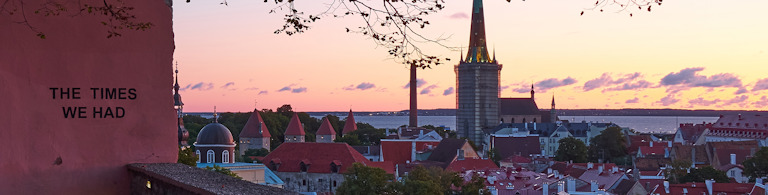 Sunset in Tallinn Estonia
